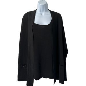 Elegant Black Women's Sweater Set